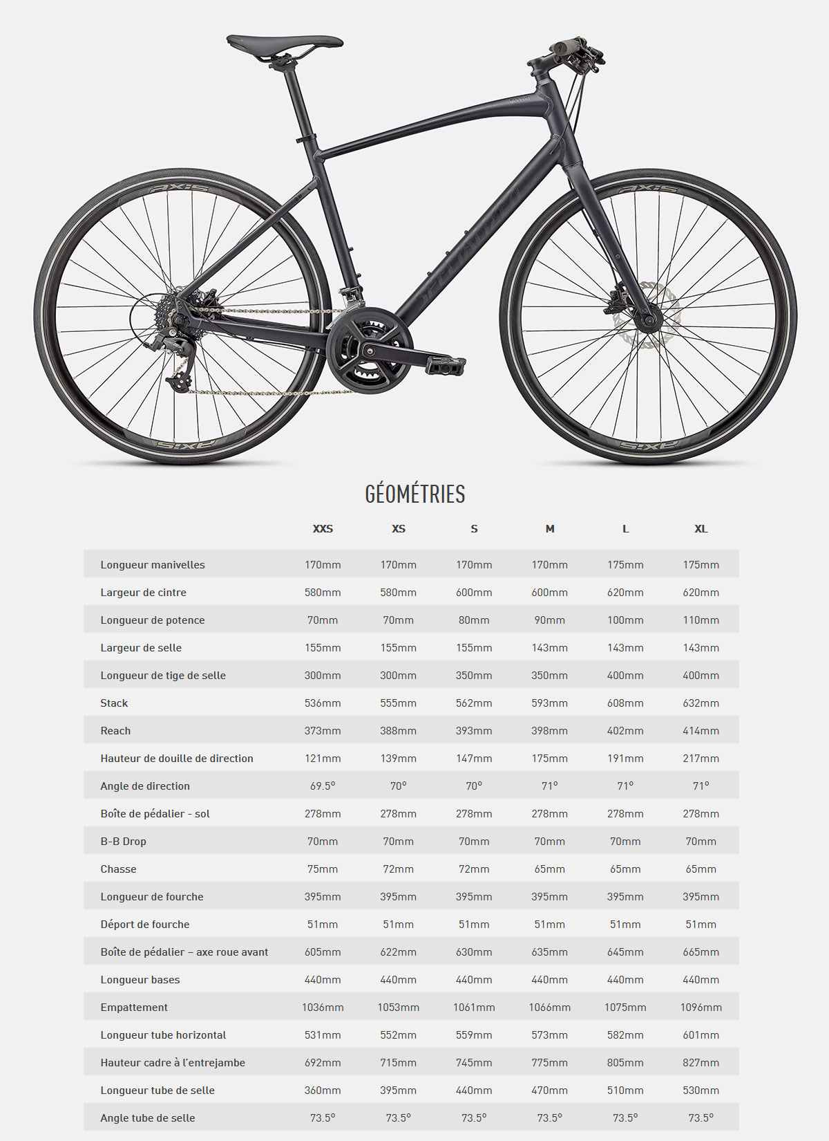 Vélo Fitness Sirrus 2.0 Guide de taille